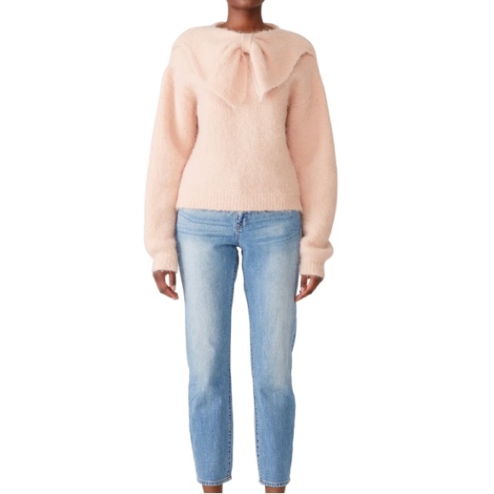 byTiMo Powder Pink Bow Sweater Size Medium